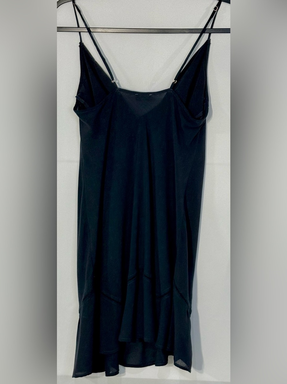 Itimately Free People Black Cowl Neck Slip Dress Ruffle Hem Size S - Picture 8 of 10